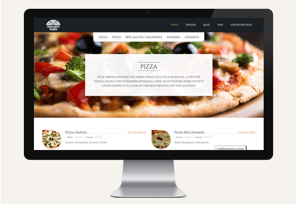 site web magique pizza